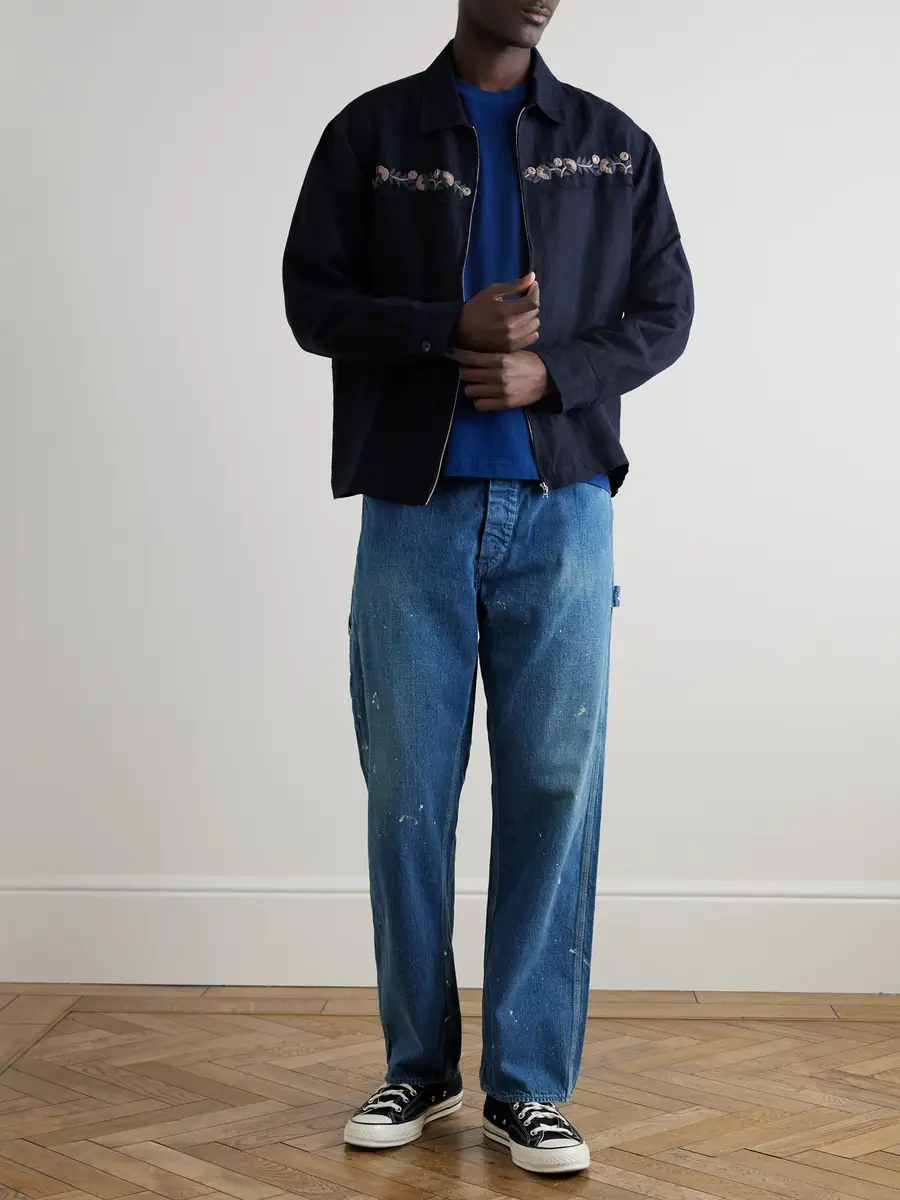 OrSlow Paint-Splattered Straight-Leg Selvedge Jeans - Men | Thumbnail 2