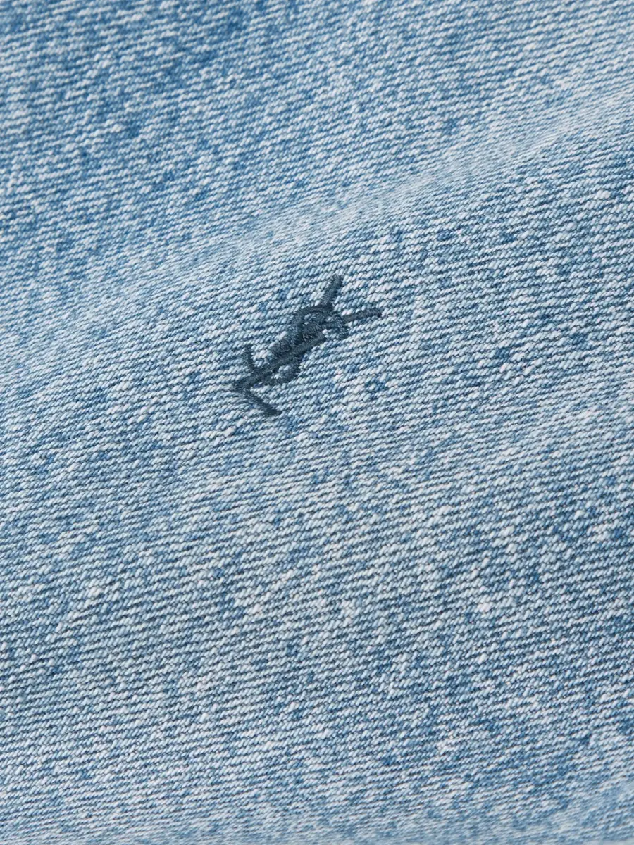 Saint Laurent Logo-Embroidered Denim Shirt - Men | Thumbnail 6 Saint Laurent Logo-Embroidered Denim Shirt - Men | Thumbnail 6