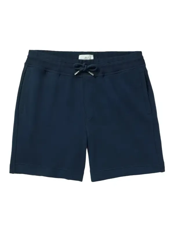 Straight-Leg Cotton-Jersey Drawstring Shorts - Men Straight-Leg Cotton-Jersey Drawstring Shorts - Men