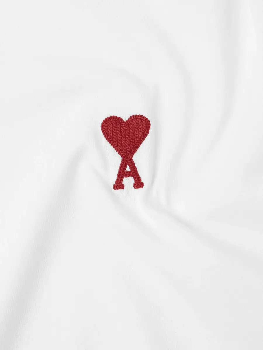 AMI PARIS Logo-Embroidered Organic Cotton-Jersey T-Shirt - Men | Thumbnail 5