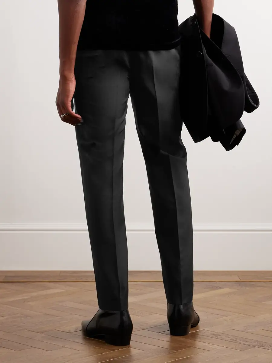 Alexander McQueen Slim-Fit Pleated Wool and Mohair-Blend Suit Trousers - Men | Thumbnail 3
