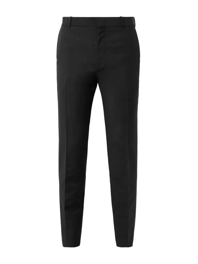Alexander McQueen Slim-Fit Pleated Wool and Mohair-Blend Suit Trousers - Men | Image 1 Alexander McQueen Slim-Fit Pleated Wool and Mohair-Blend Suit Trousers - Men | Image 1
