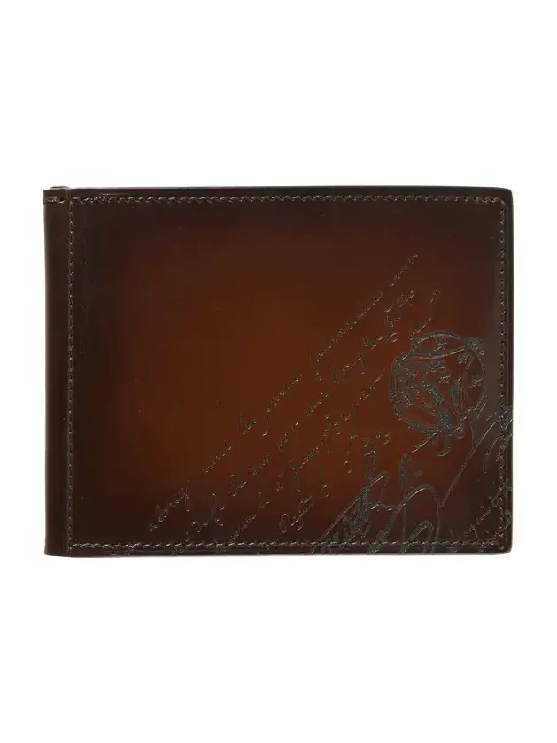 Figure Scritto Venezia Leather Bifold Wallet with Money Clip - Men