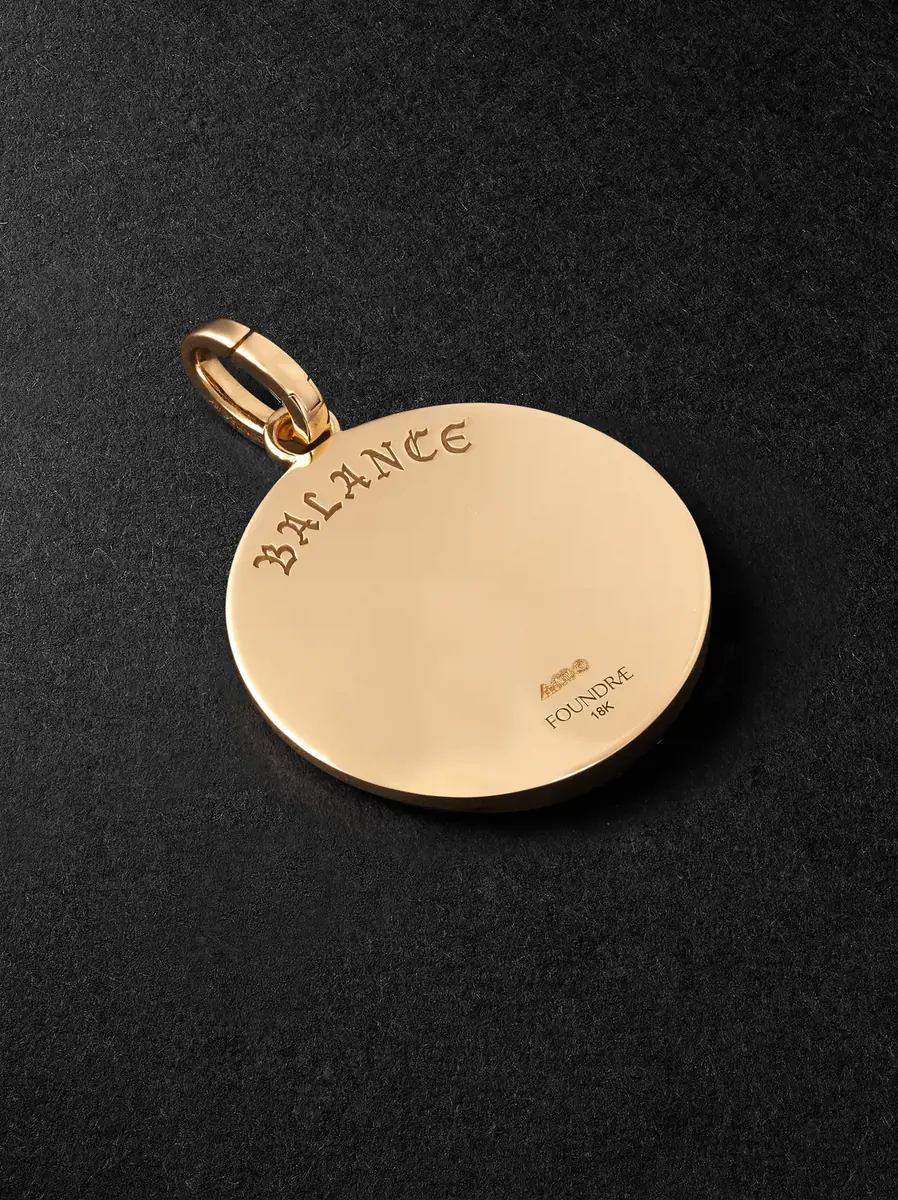 Foundrae Balance 18-Karat Gold Diamond Pendant - Men | Thumbnail 3 Foundrae Balance 18-Karat Gold Diamond Pendant - Men | Thumbnail 3