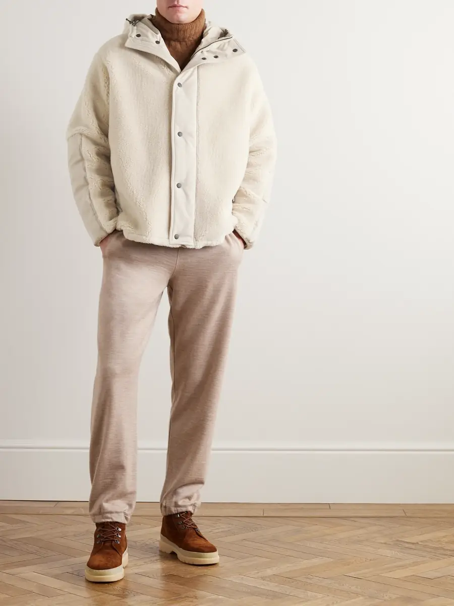 Loro Piana Shell-Trimmed Cashmere and Silk-Blend Fleece Jacket - Men | Thumbnail 2 Loro Piana Shell-Trimmed Cashmere and Silk-Blend Fleece Jacket - Men | Thumbnail 2