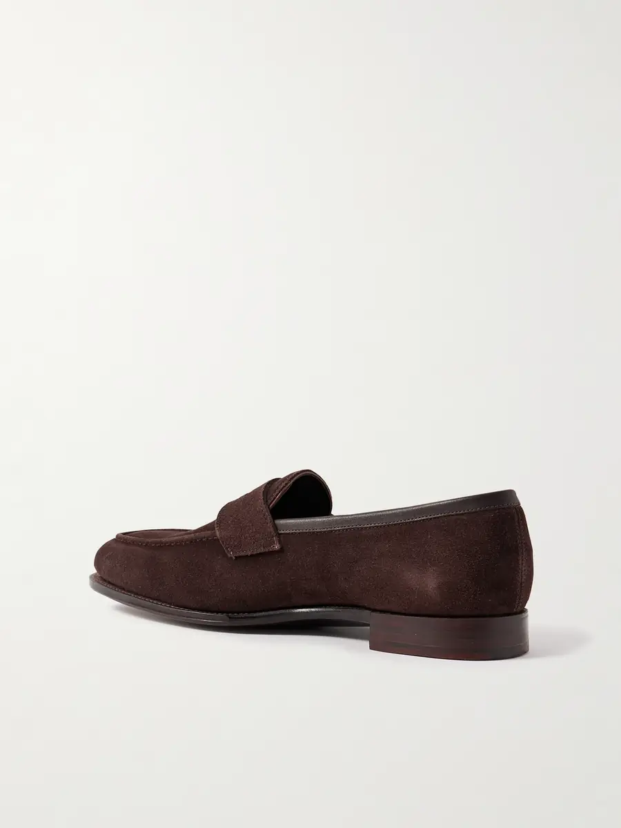 George Cleverley Bradley II Suede Penny Loafers - Men | Thumbnail 5