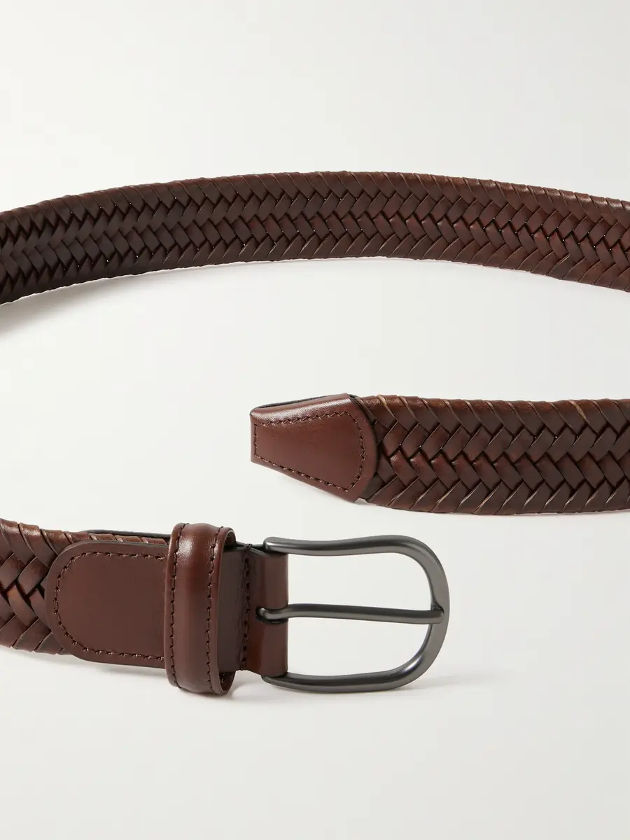 Anderson's 3.5cm Woven Leather Belt - Men | Thumbnail 2