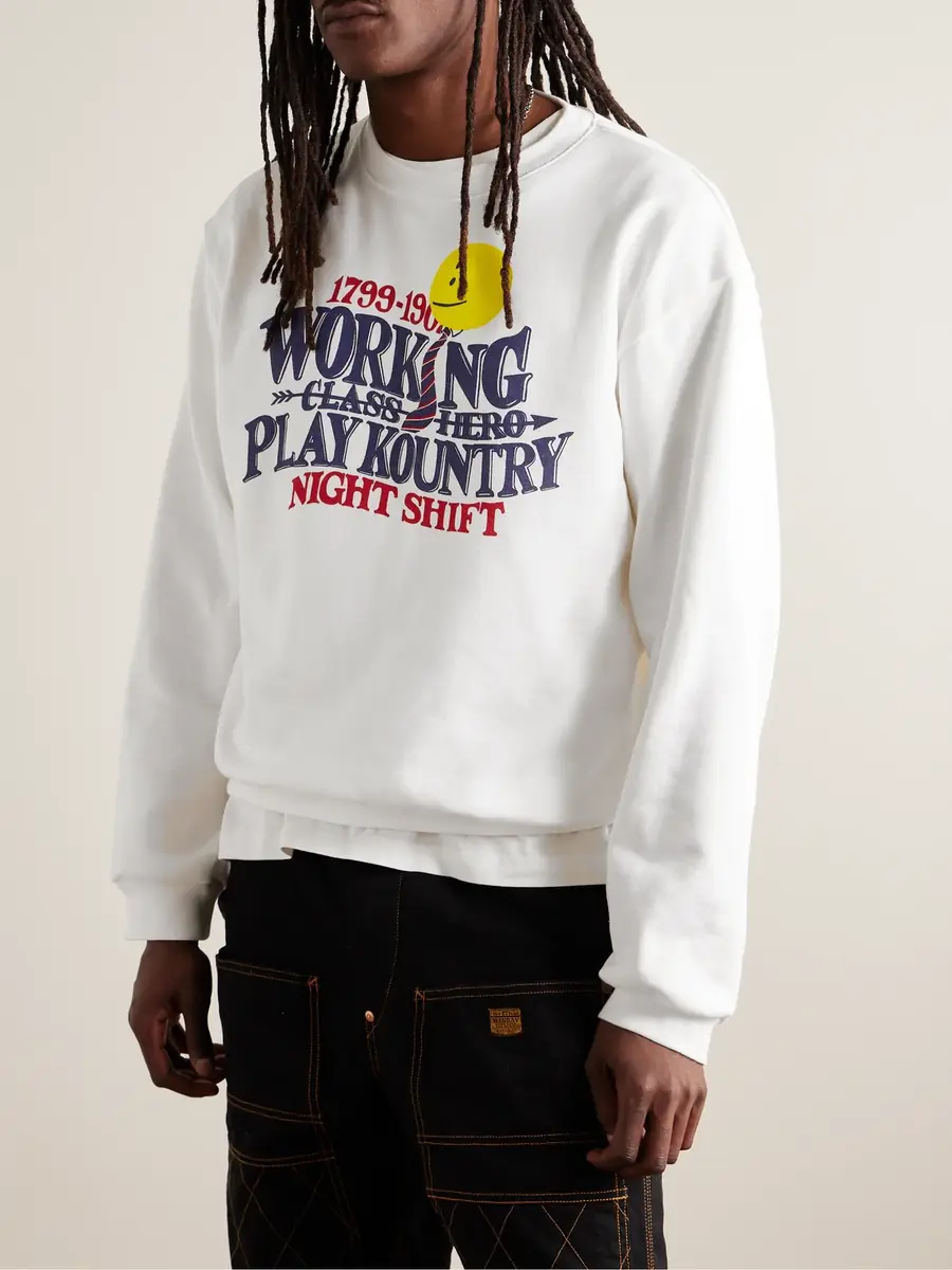 KAPITAL Printed Cotton-Jersey Sweatshirt - Men | Thumbnail 3 KAPITAL Printed Cotton-Jersey Sweatshirt - Men | Thumbnail 3