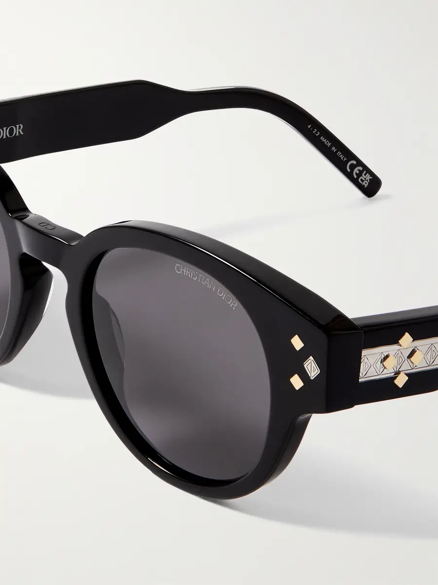 DIOR Eyewear CD Diamond R2I Acetate and Silver-Tone Round-Frame Sunglasses - Men | Thumbnail 3 DIOR Eyewear CD Diamond R2I Acetate and Silver-Tone Round-Frame Sunglasses - Men | Thumbnail 3