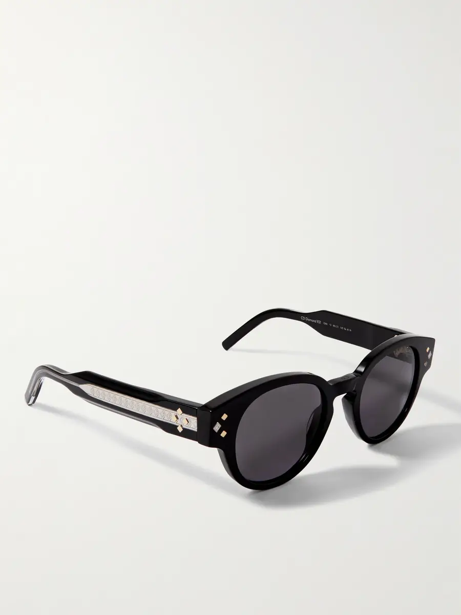 DIOR Eyewear CD Diamond R2I Acetate and Silver-Tone Round-Frame Sunglasses - Men | Thumbnail 4 DIOR Eyewear CD Diamond R2I Acetate and Silver-Tone Round-Frame Sunglasses - Men | Thumbnail 4