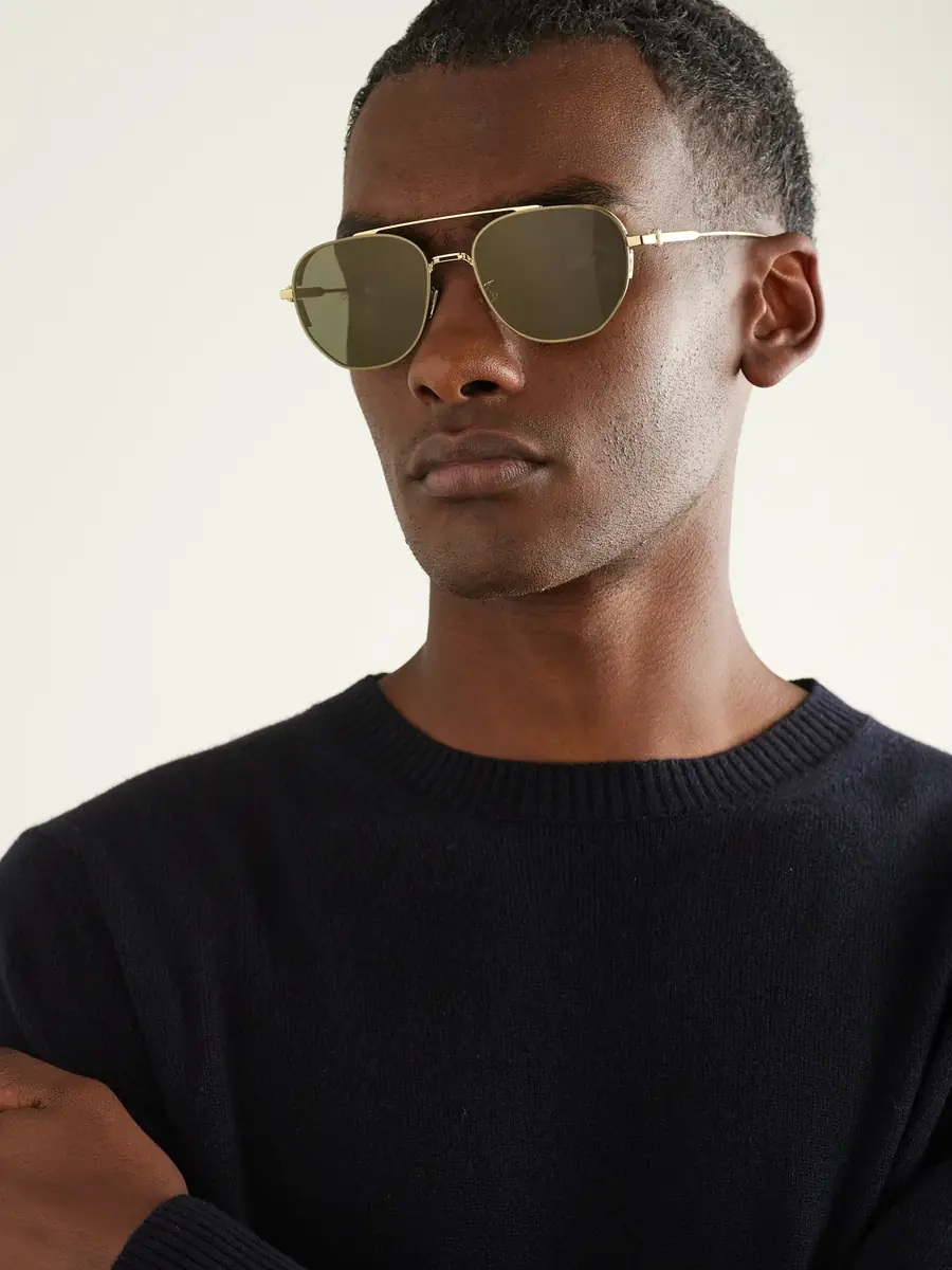 DIOR Eyewear NeoDior RU Aviator-Style Gold-Tone Sunglasses - Men | Thumbnail 2 DIOR Eyewear NeoDior RU Aviator-Style Gold-Tone Sunglasses - Men | Thumbnail 2
