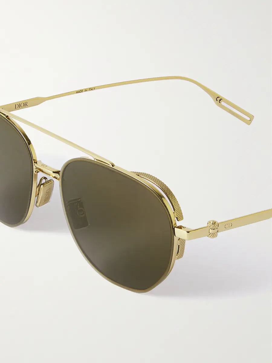 DIOR Eyewear NeoDior RU Aviator-Style Gold-Tone Sunglasses - Men | Thumbnail 3 DIOR Eyewear NeoDior RU Aviator-Style Gold-Tone Sunglasses - Men | Thumbnail 3
