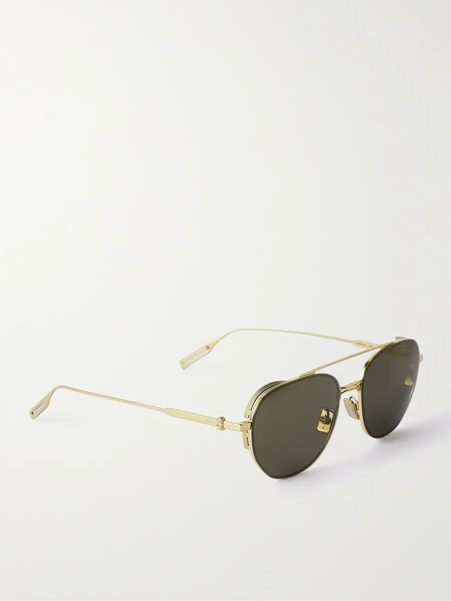 DIOR Eyewear NeoDior RU Aviator-Style Gold-Tone Sunglasses - Men | Thumbnail 4 DIOR Eyewear NeoDior RU Aviator-Style Gold-Tone Sunglasses - Men | Thumbnail 4