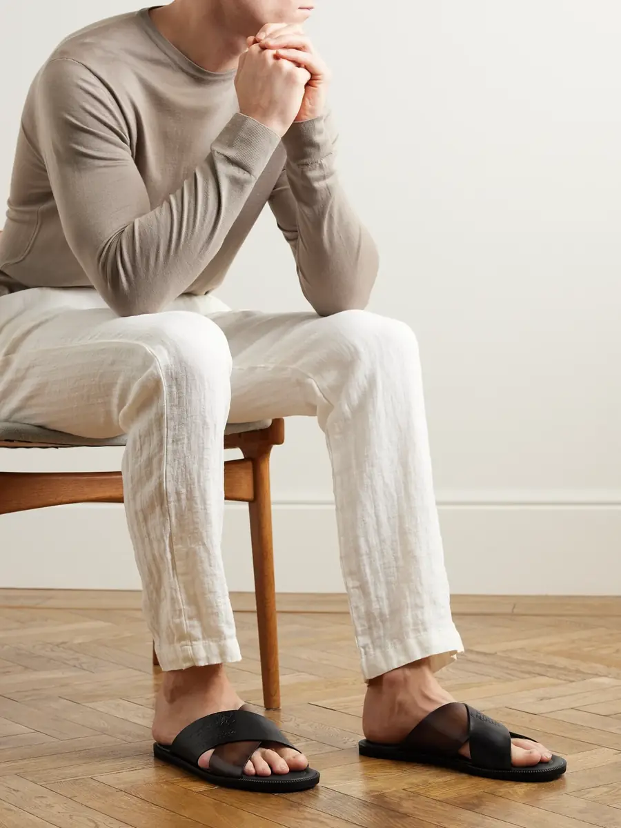Berluti Sifnos Scritto Venezia Leather Sandals - Men | Thumbnail 2 Berluti Sifnos Scritto Venezia Leather Sandals - Men | Thumbnail 2