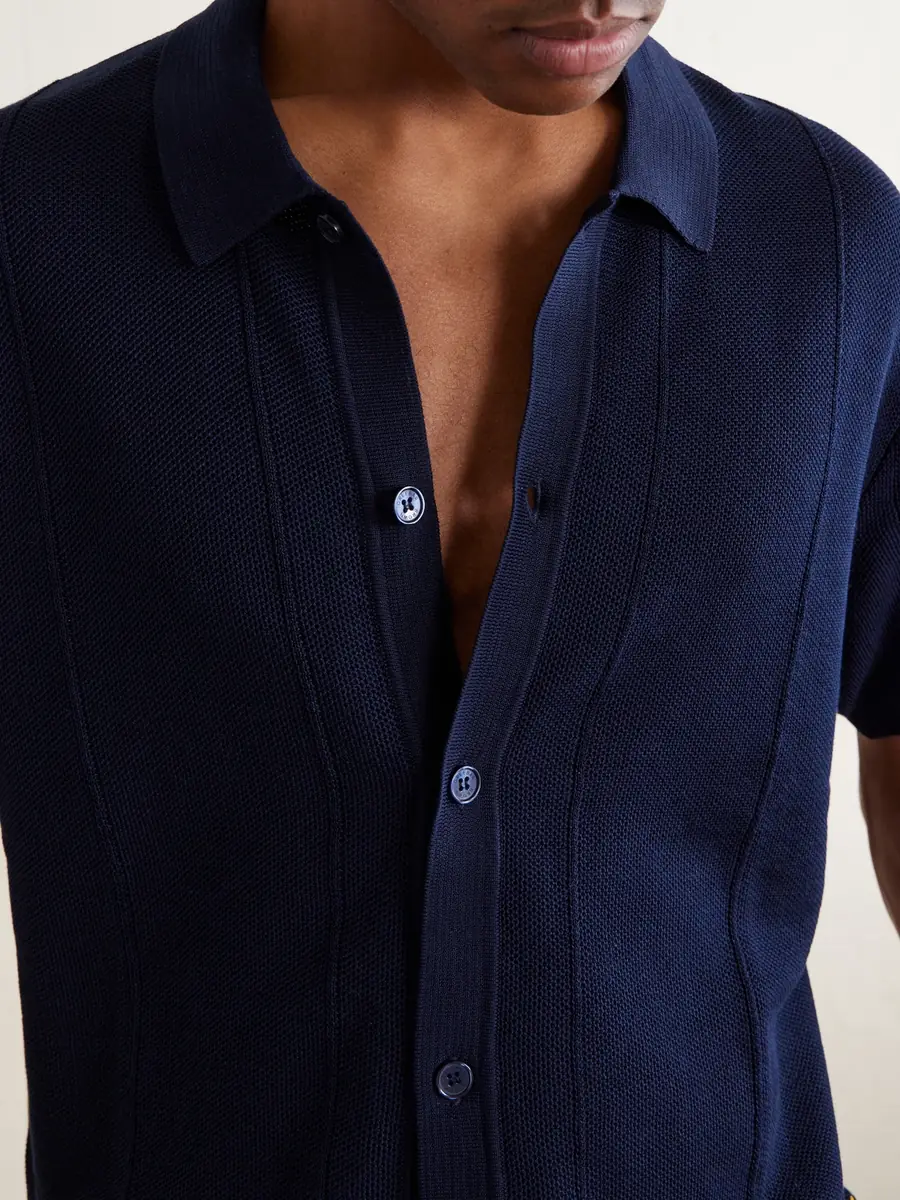 Orlebar Brown Tiernan Ribbed Cotton Polo Shirt - Men | Thumbnail 4