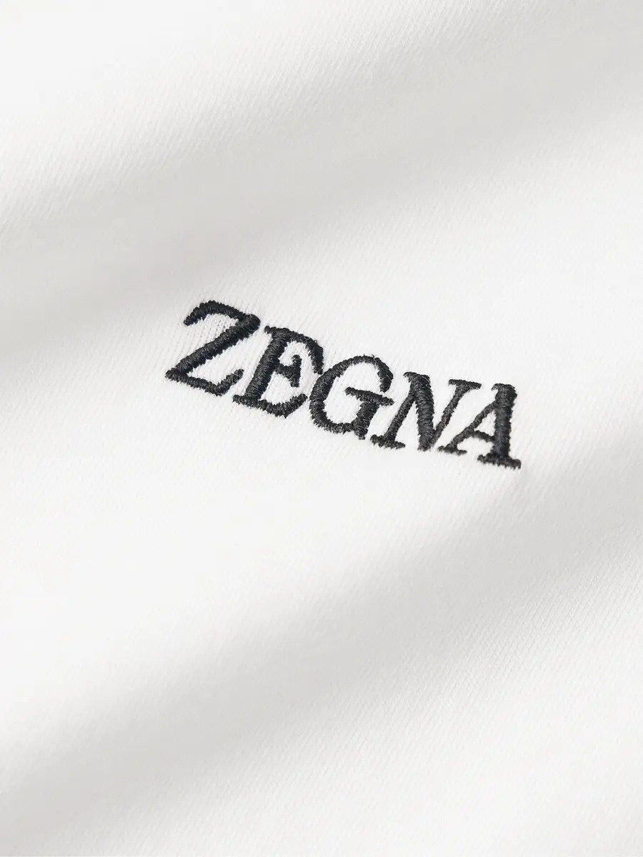 Zegna Slim-Fit Logo-Embroidered Cotton-Jersey T-Shirt - Men | Thumbnail 4 Zegna Slim-Fit Logo-Embroidered Cotton-Jersey T-Shirt - Men | Thumbnail 4