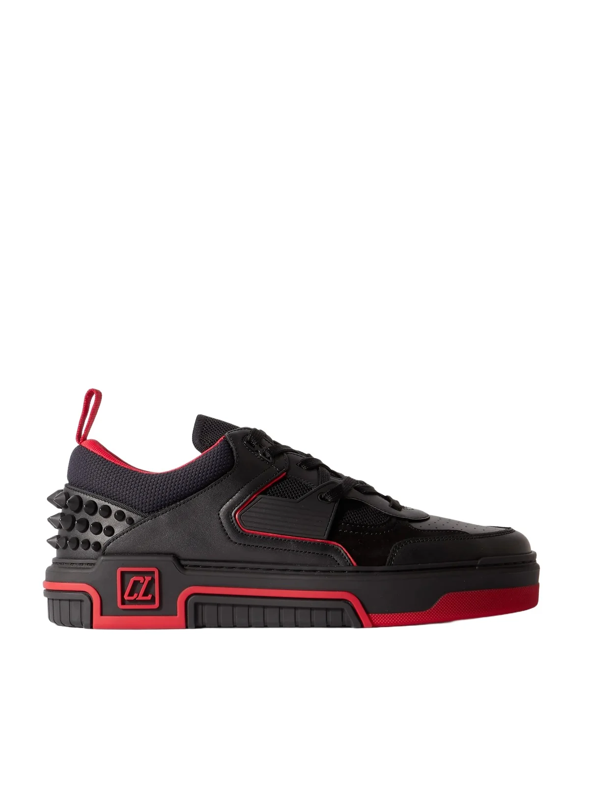 Christian Louboutin Astroloubi Spiked Leather, Suede and Mesh Sneakers - Men