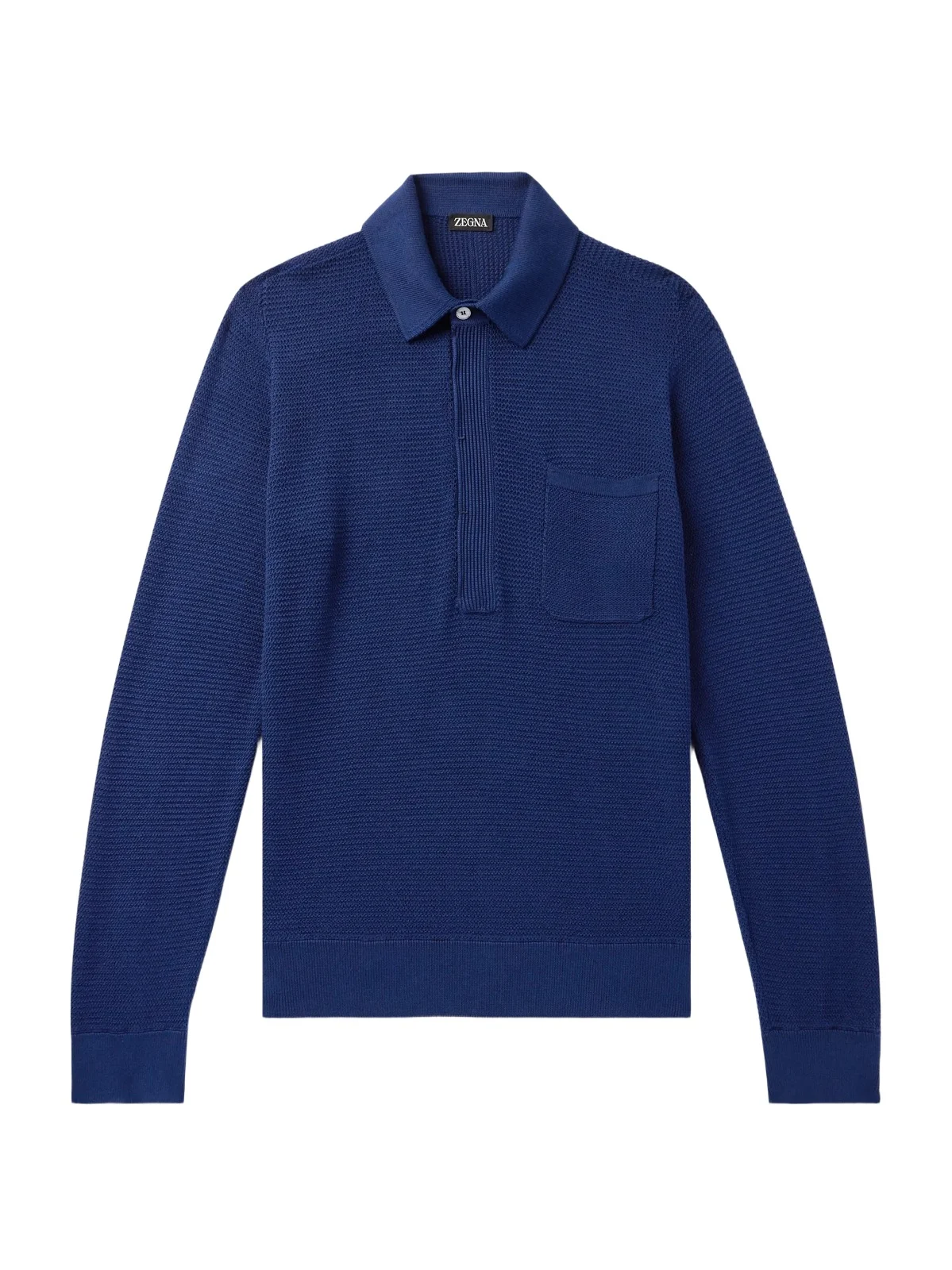 Textured Cotton and Mulberry Silk-Blend Polo Shirt - Men Textured Cotton and Mulberry Silk-Blend Polo Shirt - Men