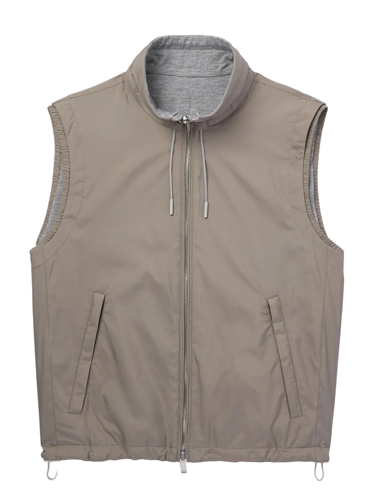 Reversible Shell and Cashmere, Cotton and Silk-Blend Gilet - Men Reversible Shell and Cashmere, Cotton and Silk-Blend Gilet - Men