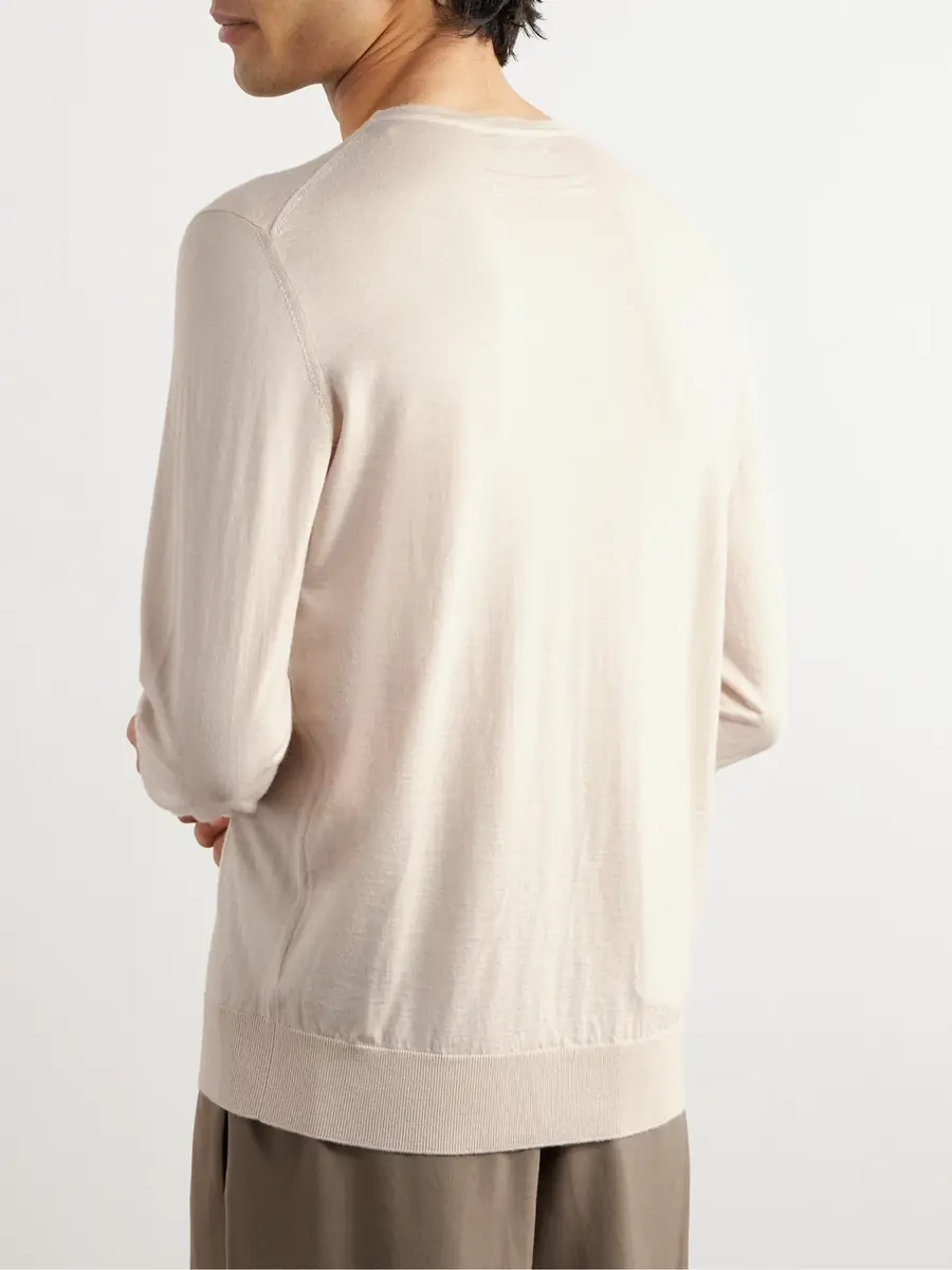 Zegna Cashmere and Silk-Blend Sweater - Men | Thumbnail 4 Zegna Cashmere and Silk-Blend Sweater - Men | Thumbnail 4