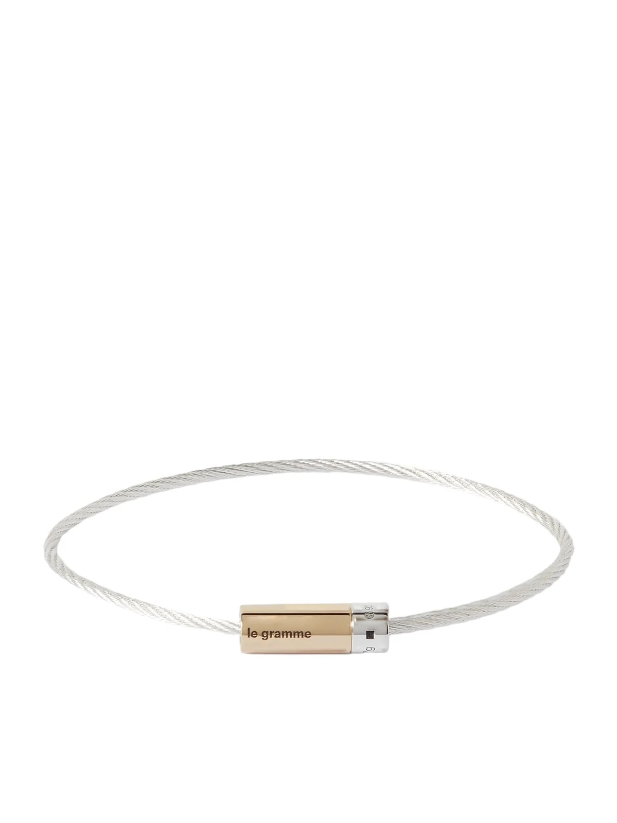 Cable Sterling Silver and 18-Karat Gold Bracelet - Men