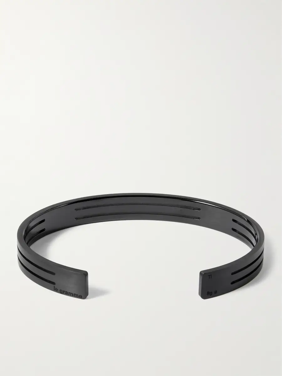LE GRAMME 8g Punched Ribbon Recycled-Titanium Cuff - Men | Thumbnail 3