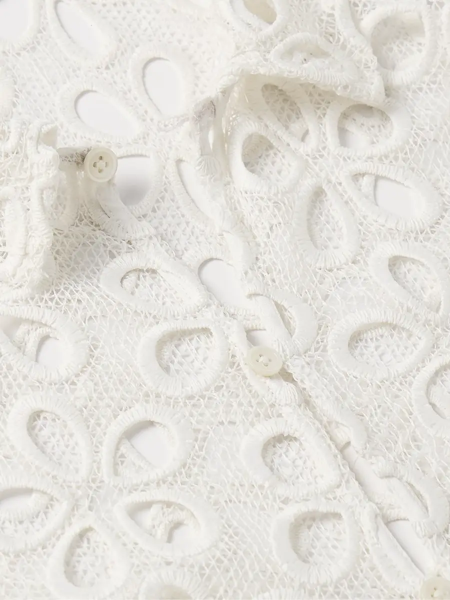 BODE Primrose Broderie Anglaise Cotton-Lace Shirt - Men | Thumbnail 4