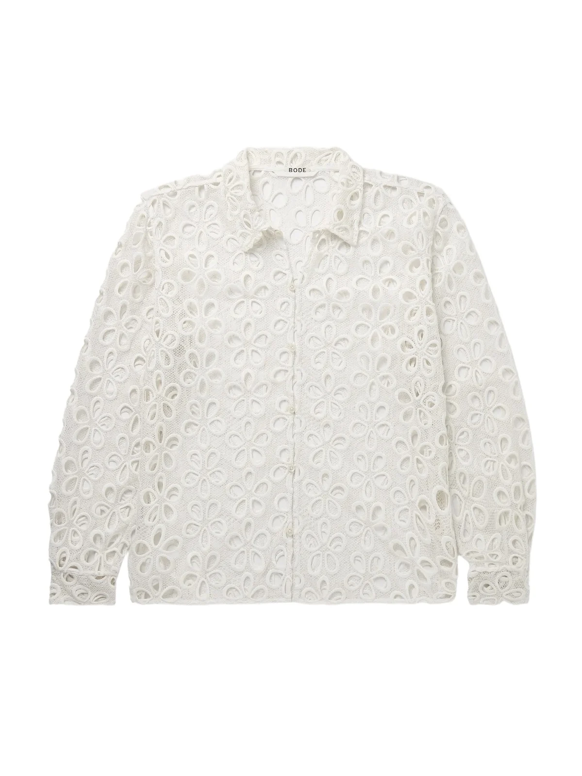 BODE Primrose Broderie Anglaise Cotton-Lace Shirt - Men