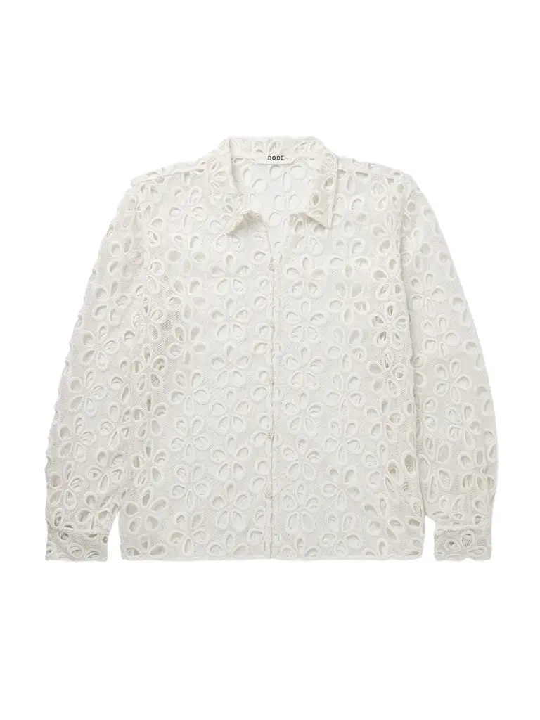 Primrose Broderie Anglaise Cotton-Lace Shirt - Men