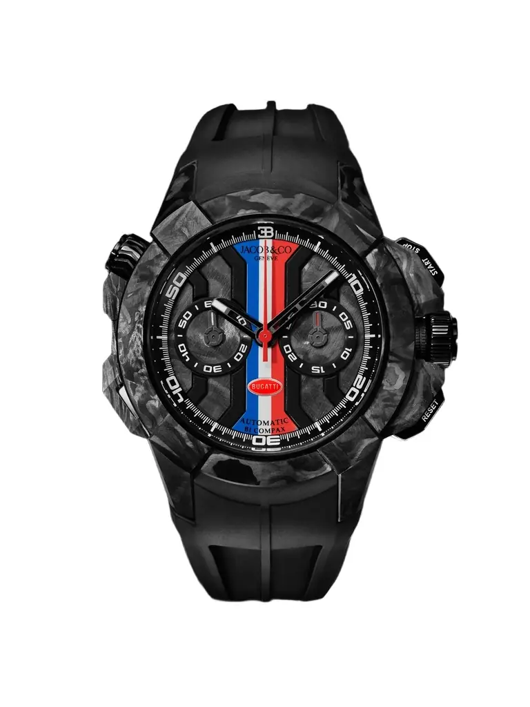 Jacob & Co. Bugatti Epic X Limited Edition Automatic Chronograph Carbon Fibre and Titanium Watch, Ref. EC333.29.AA.AA.A - Men | Image 1 Jacob & Co. Bugatti Epic X Limited Edition Automatic Chronograph Carbon Fibre and Titanium Watch, Ref. EC333.29.AA.AA.A - Men | Image 1