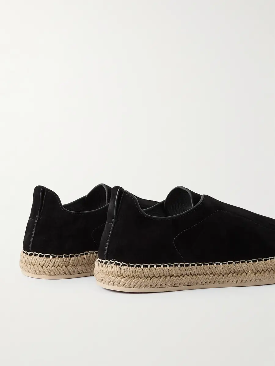 Zegna Triple Stitch™ Leather-Trimmed Suede Slip-On Sneakers - Men | Thumbnail 5 Zegna Triple Stitch™ Leather-Trimmed Suede Slip-On Sneakers - Men | Thumbnail 5