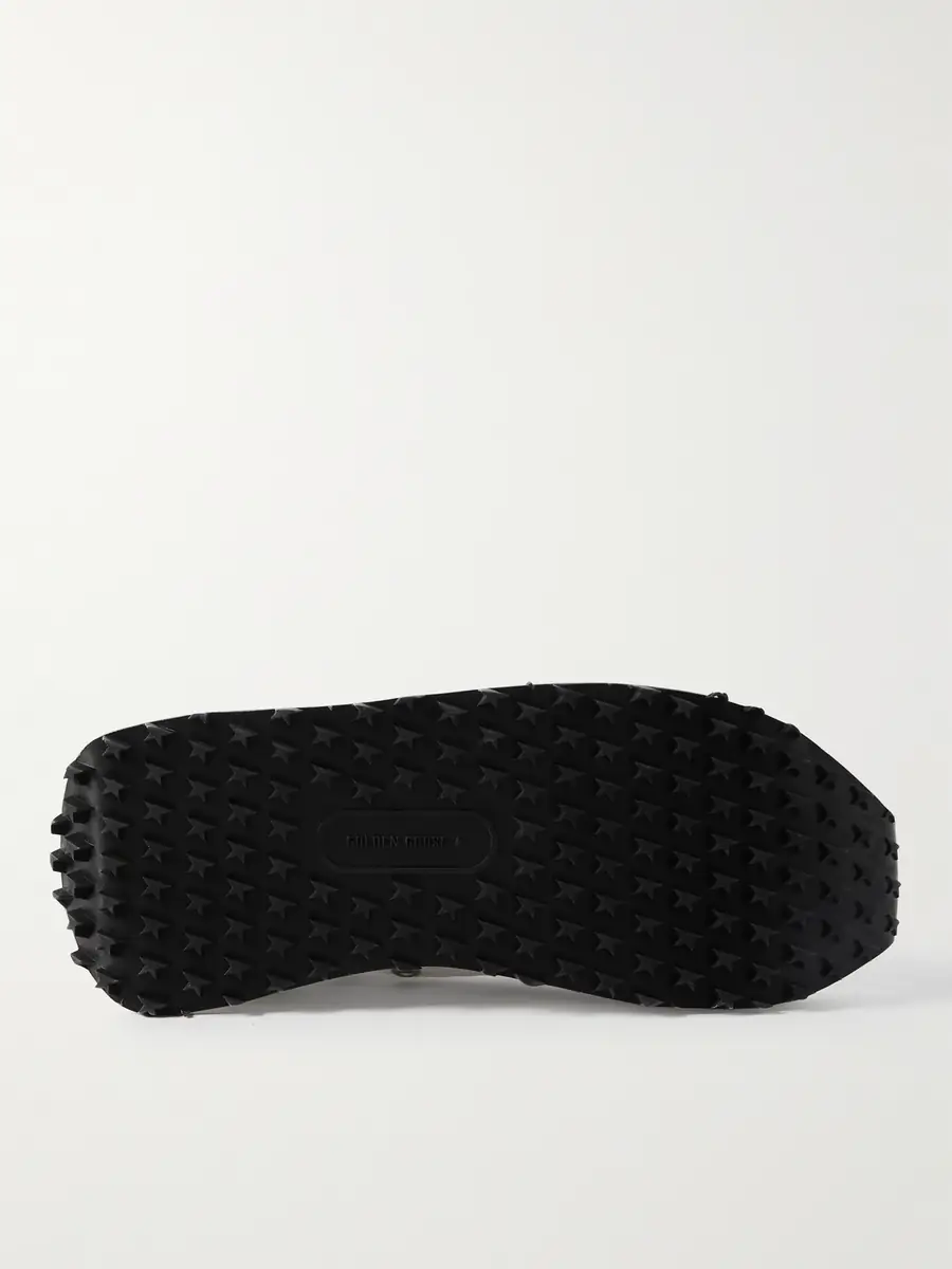 Golden Goose Marathon Leather and Suede-Trimmed Nylon Sneakers - Men | Thumbnail 3