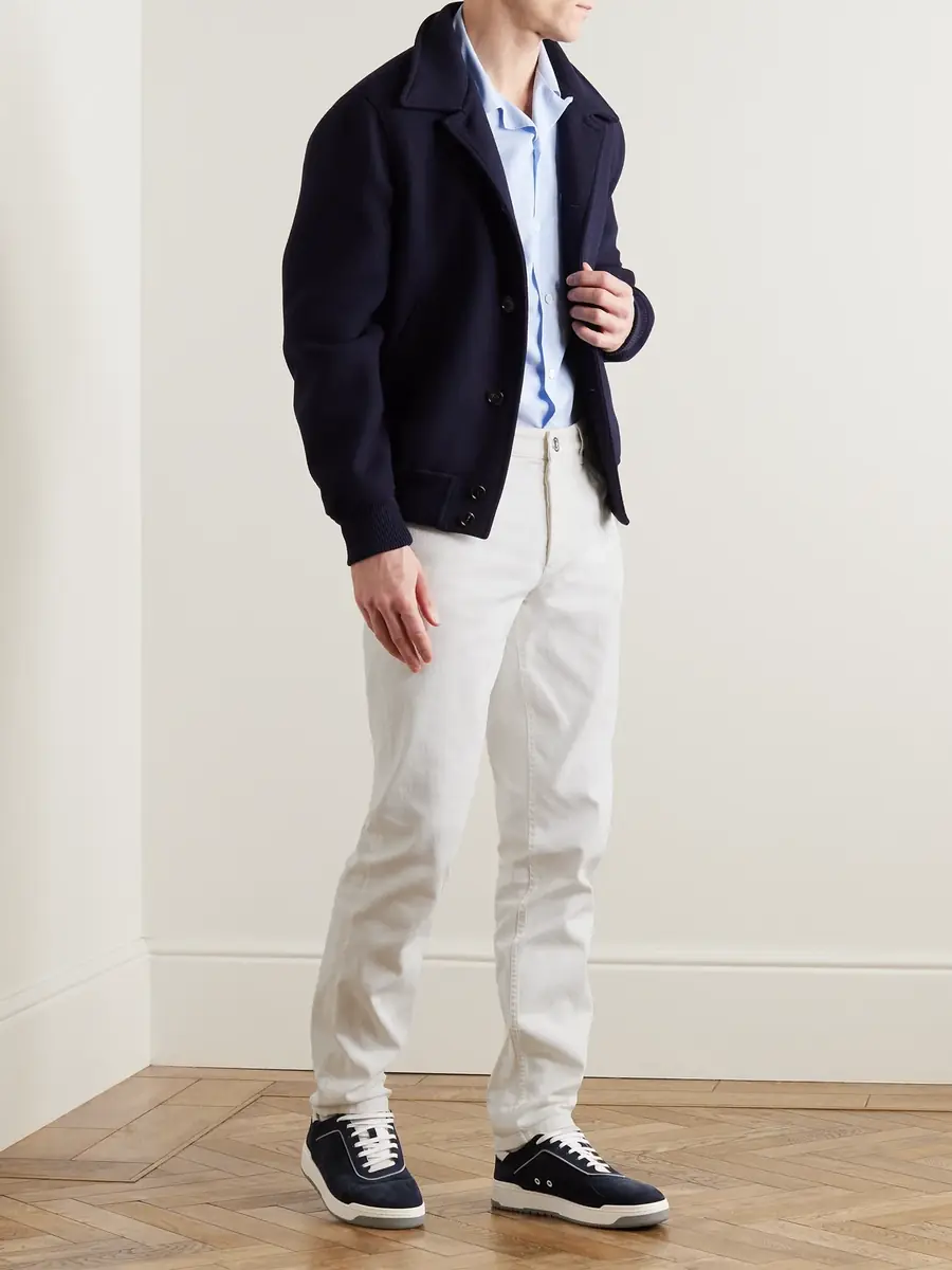 Brunello Cucinelli Slim-Fit Straight-Leg Logo-Embroidered Jeans - Men | Thumbnail 2 Brunello Cucinelli Slim-Fit Straight-Leg Logo-Embroidered Jeans - Men | Thumbnail 2