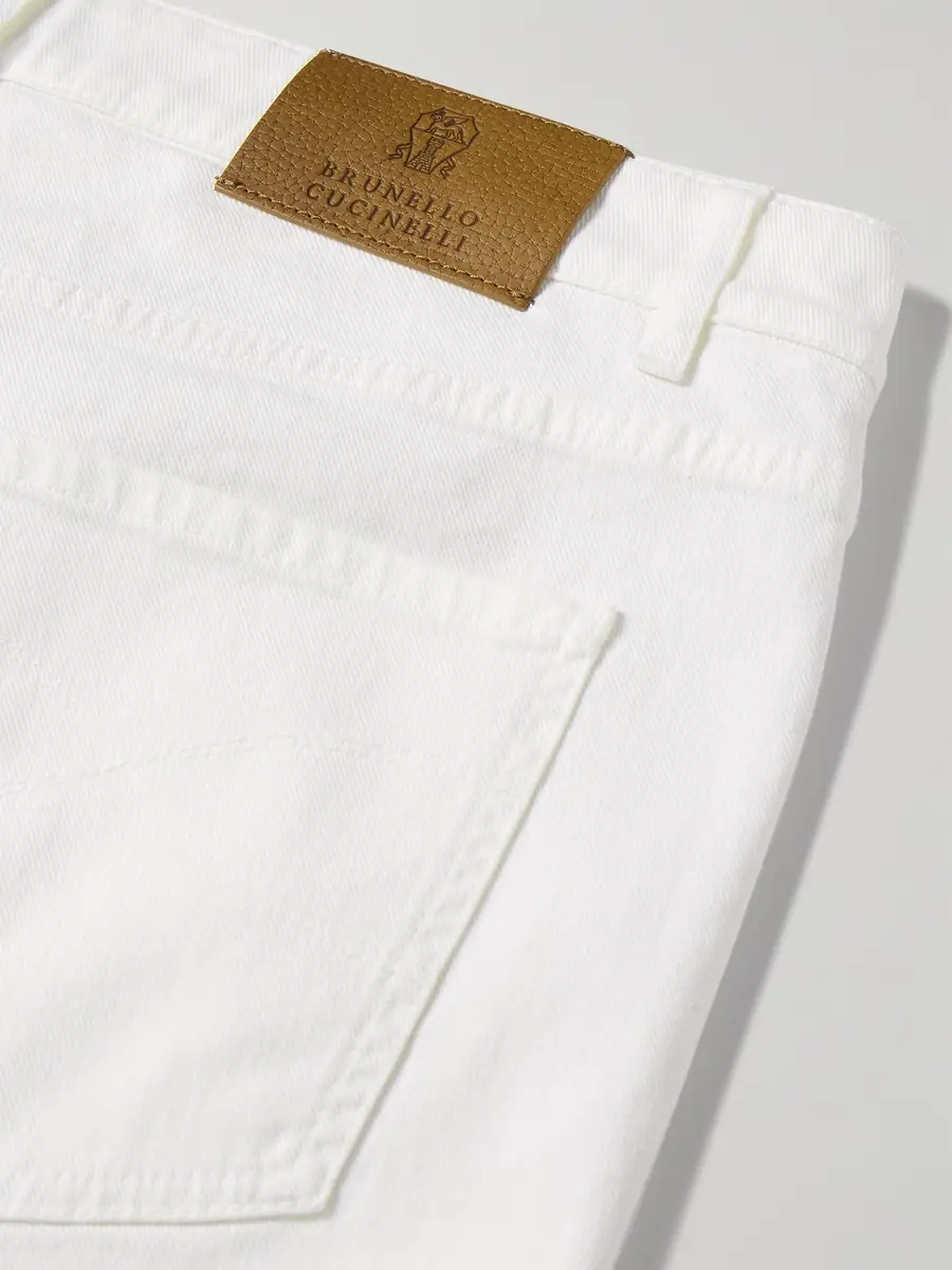 Brunello Cucinelli Slim-Fit Straight-Leg Logo-Embroidered Jeans - Men | Thumbnail 4 Brunello Cucinelli Slim-Fit Straight-Leg Logo-Embroidered Jeans - Men | Thumbnail 4