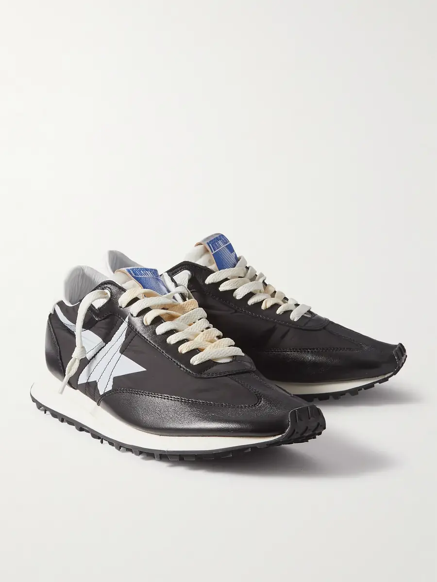 Golden Goose Marathon Leather-Trimmed Nylon Sneakers - Men | Thumbnail 4 Golden Goose Marathon Leather-Trimmed Nylon Sneakers - Men | Thumbnail 4