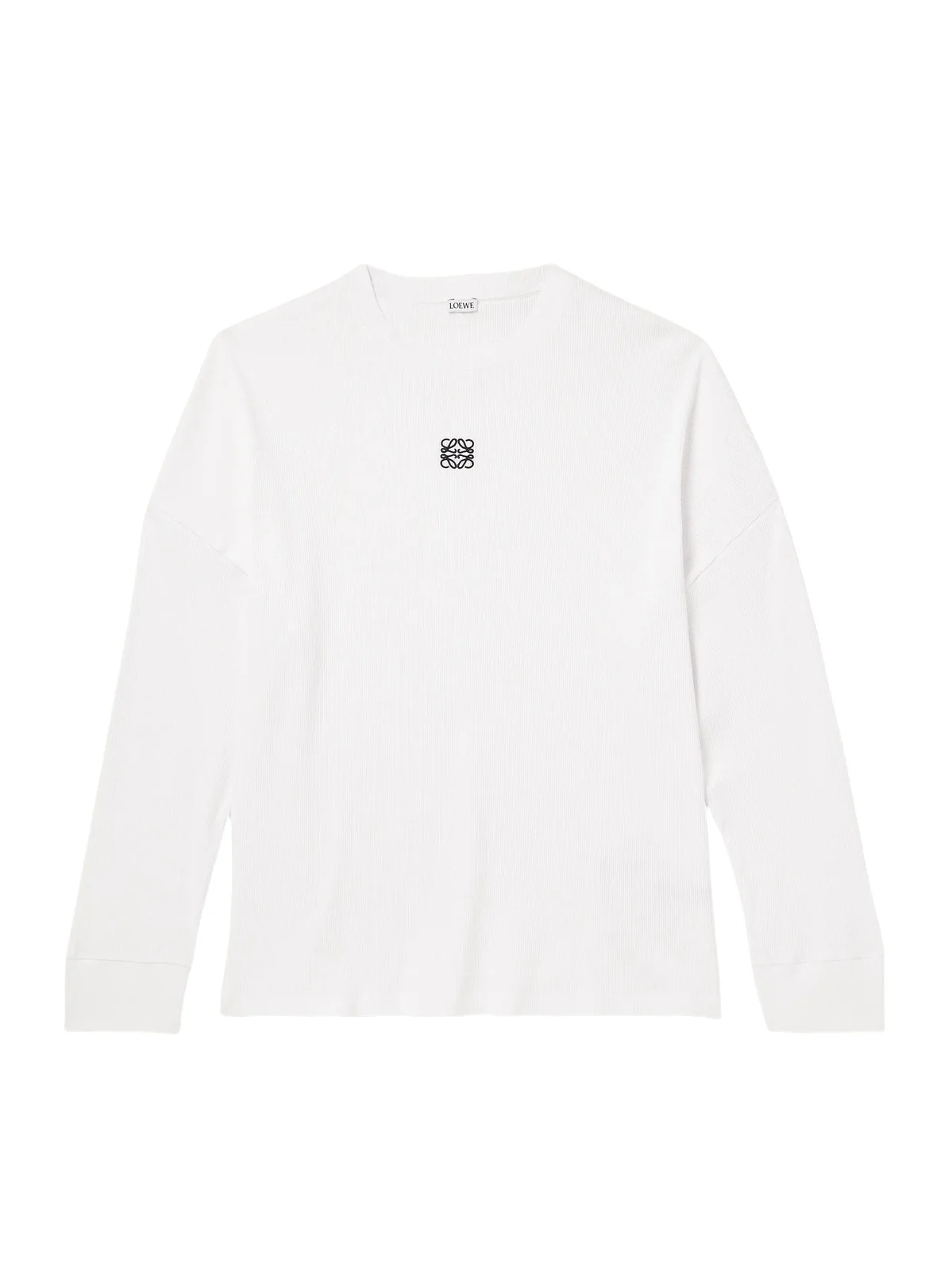 Oversized Logo-Embroidered Ribbed Cotton T-Shirt - Men