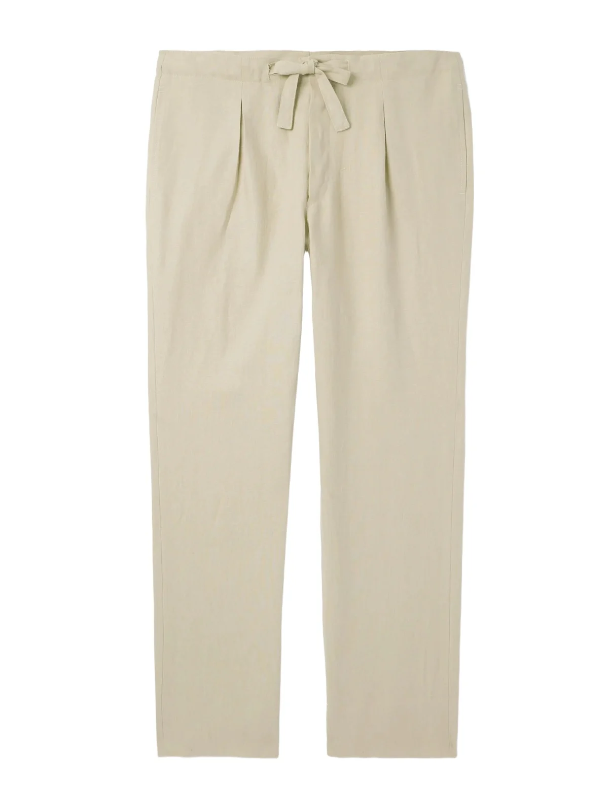 Straight-Leg Linen-Twill Drawstring Trousers - Men Straight-Leg Linen-Twill Drawstring Trousers - Men