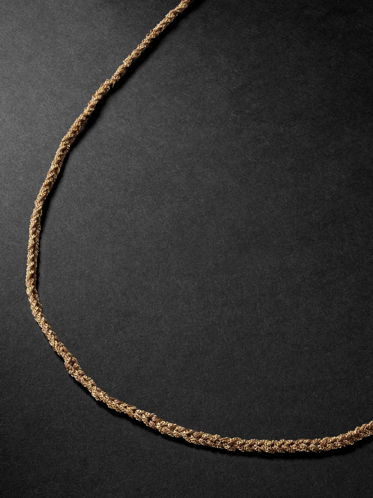 Lucky Energy Gold and Silk Necklace - Men