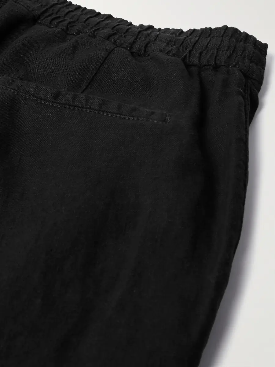 Brunello Cucinelli Straight-Leg Pleated Linen-Twill Drawstring Trousers - Men | Thumbnail 4