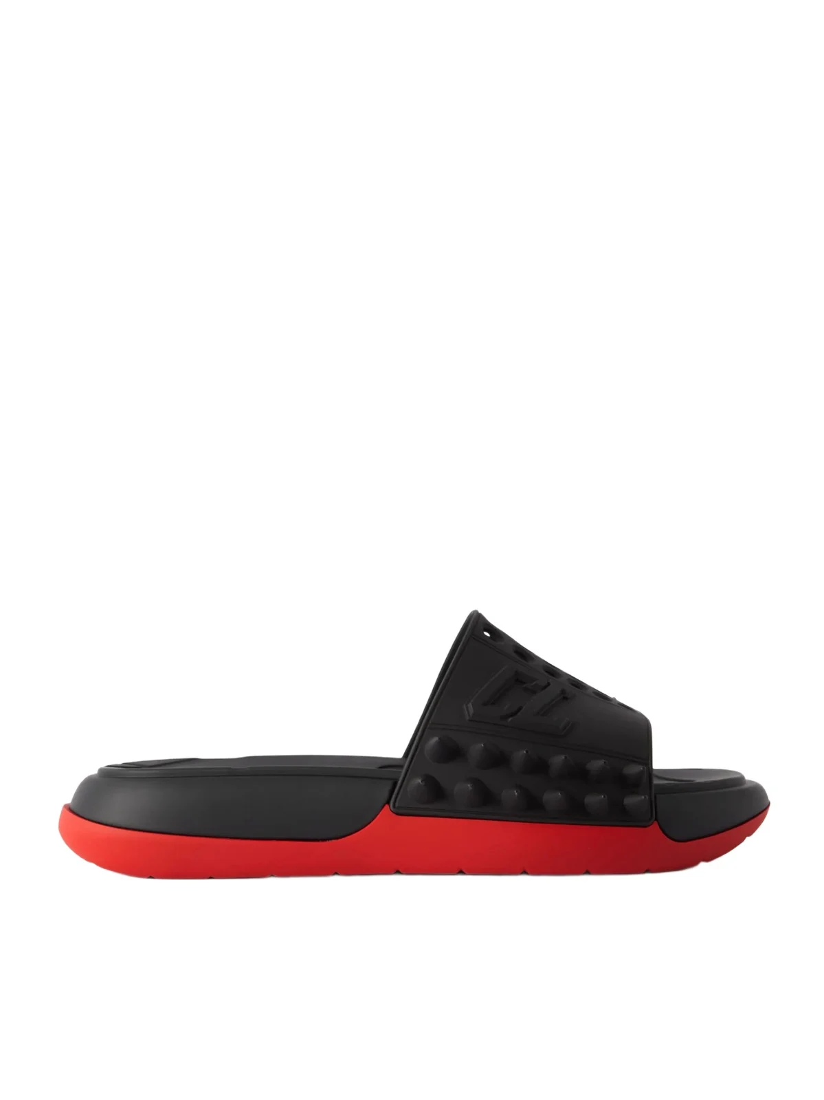 Christian Louboutin Take It Easy Logo-Embossed Cutout Spiked Rubber Slides - Men