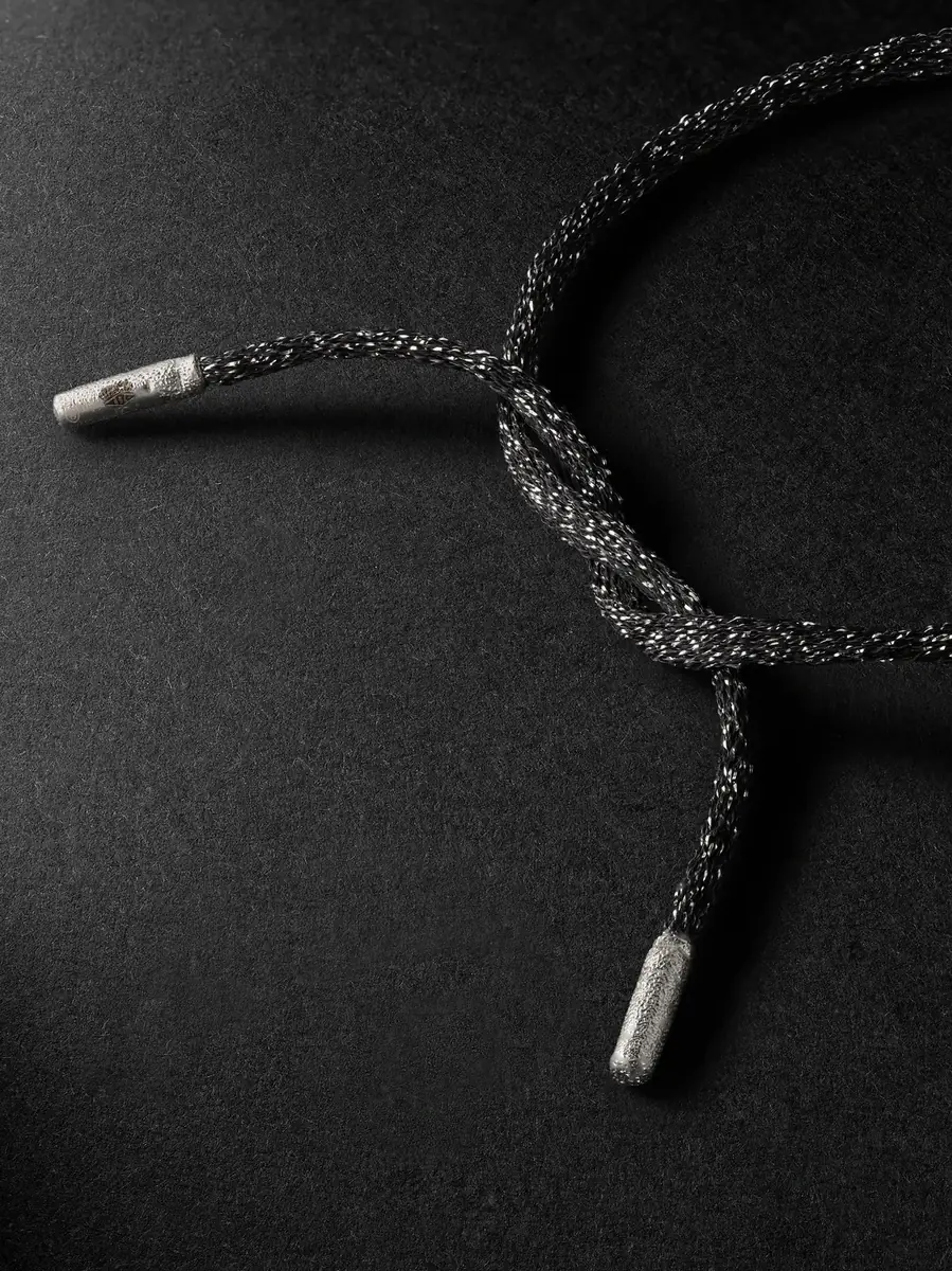 Carolina Bucci FORTE Got Lucky Florentine Finish Sorriso White Gold and Lurex Bracelet - Men | Thumbnail 3