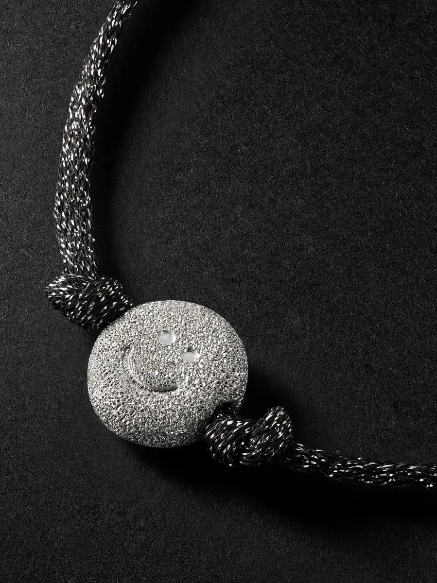 Carolina Bucci FORTE Got Lucky Florentine Finish Sorriso White Gold and Lurex Bracelet - Men | Thumbnail 4