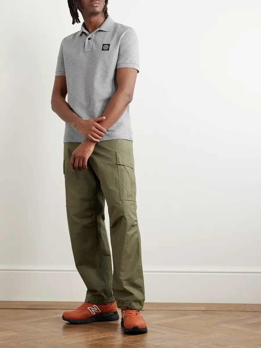 Stone Island Stretch Cotton-Piqué Polo Shirt - Men | Thumbnail 2