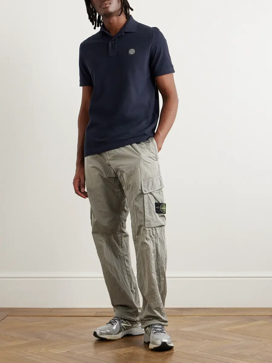 Stone Island Stretch Cotton-Piqué Polo Shirt - Men | Thumbnail 2