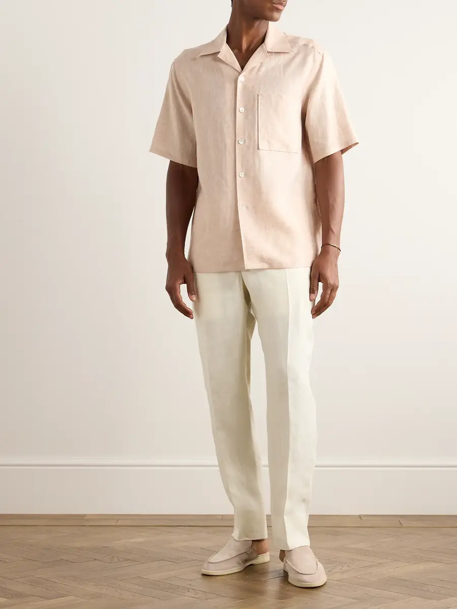 Zegna Tapered Oasi Linen Trousers - Men | Thumbnail 2 Zegna Tapered Oasi Linen Trousers - Men | Thumbnail 2