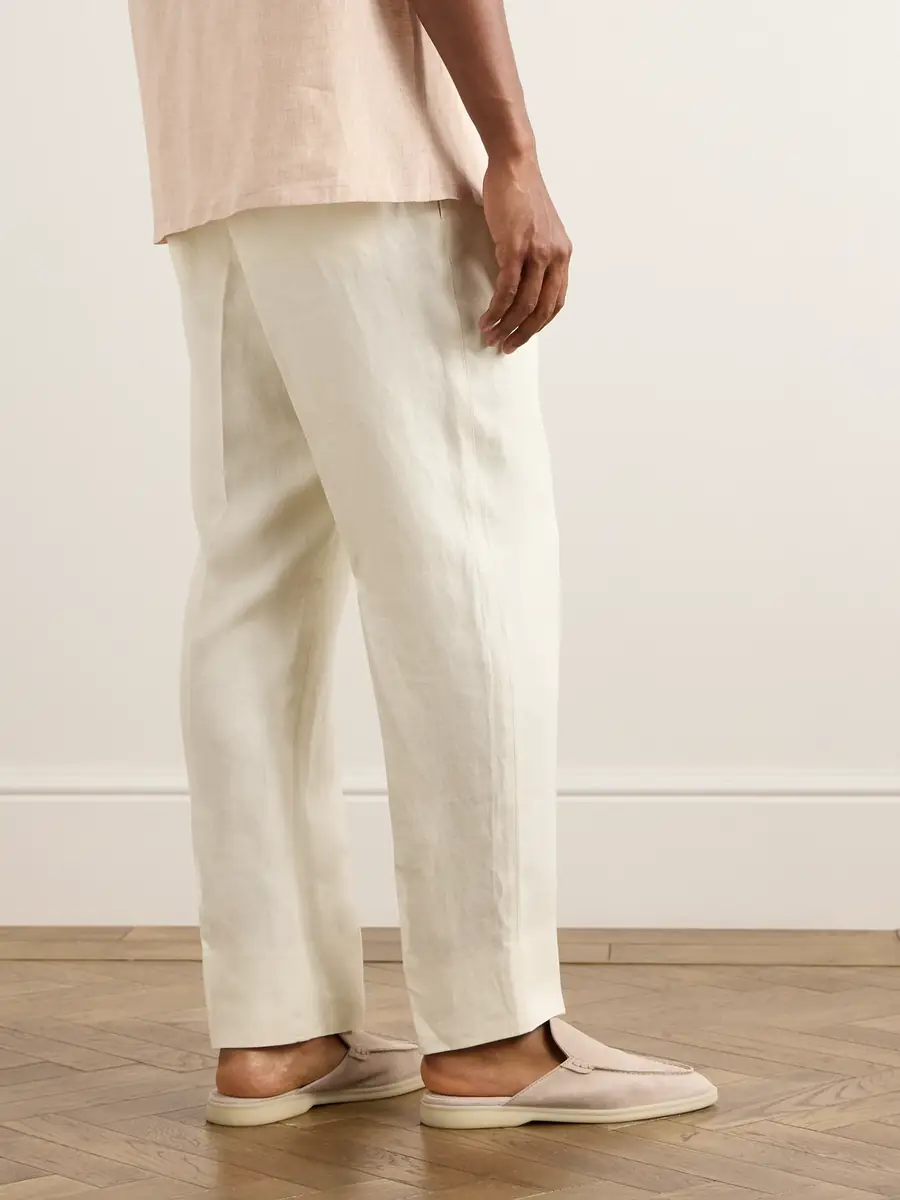 Zegna Tapered Oasi Linen Trousers - Men | Thumbnail 3 Zegna Tapered Oasi Linen Trousers - Men | Thumbnail 3
