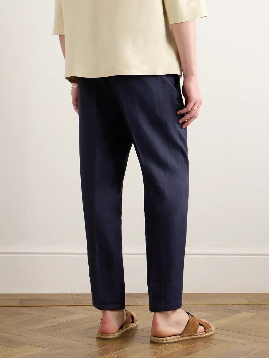 Zegna Tapered Oasi Linen Trousers - Men | Thumbnail 3 Zegna Tapered Oasi Linen Trousers - Men | Thumbnail 3