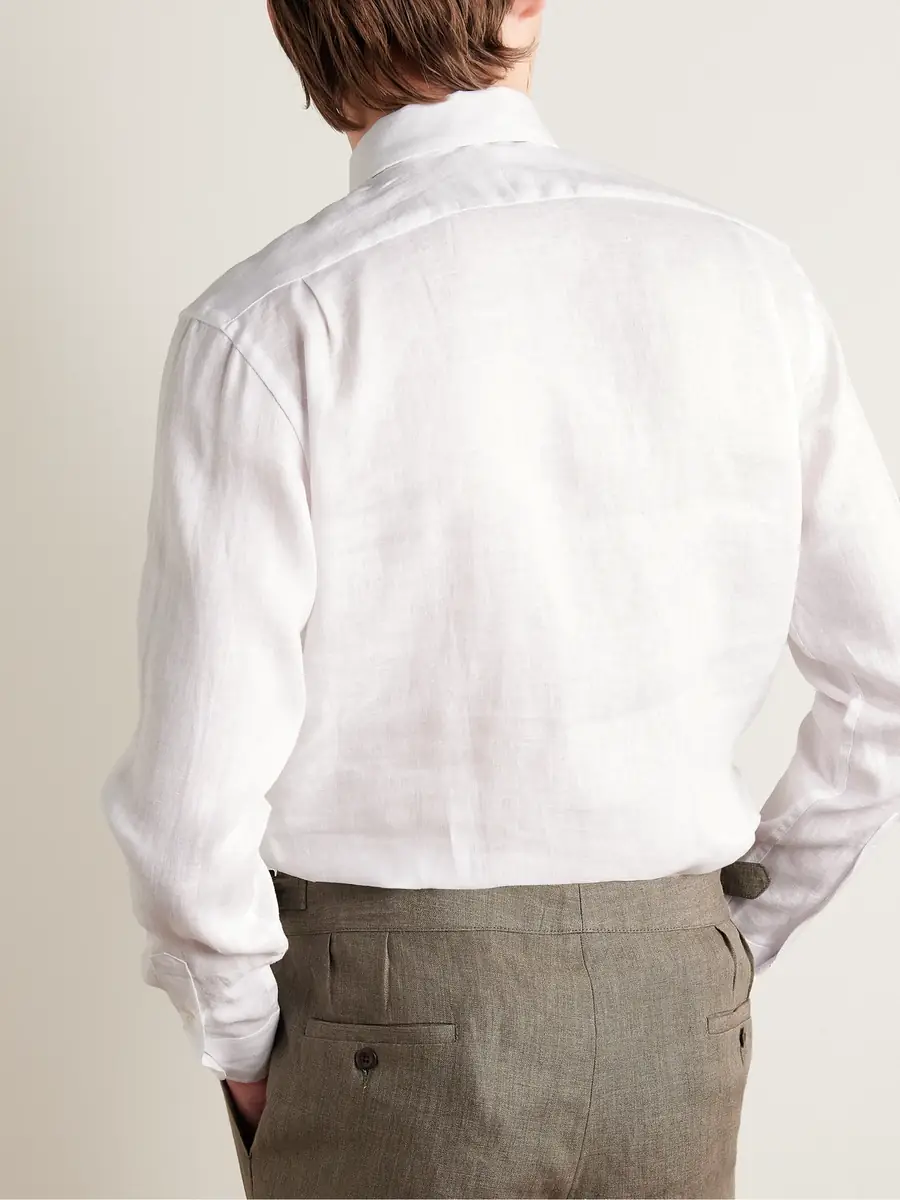 Favourbrook Bridford Cutaway-Collar Linen Shirt - Men | Thumbnail 3