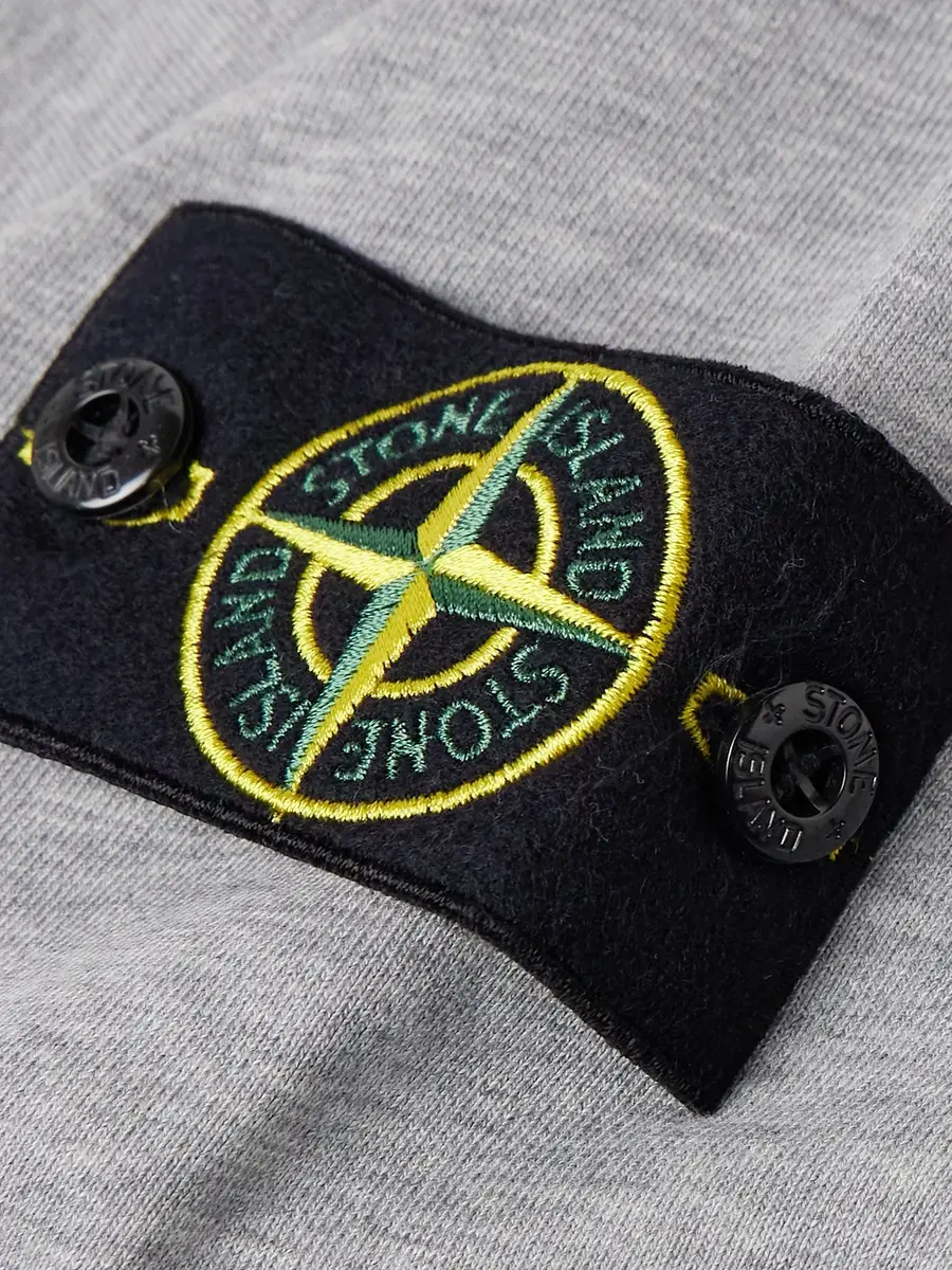 Stone Island Logo-Appliquéd Garment-Dyed Cotton-Jersey Sweatshirt - Men | Thumbnail 4 Stone Island Logo-Appliquéd Garment-Dyed Cotton-Jersey Sweatshirt - Men | Thumbnail 4