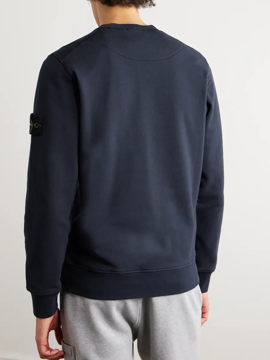 Stone Island Garment-Dyed Cotton-Jersey Sweatshirt - Men | Thumbnail 3 Stone Island Garment-Dyed Cotton-Jersey Sweatshirt - Men | Thumbnail 3